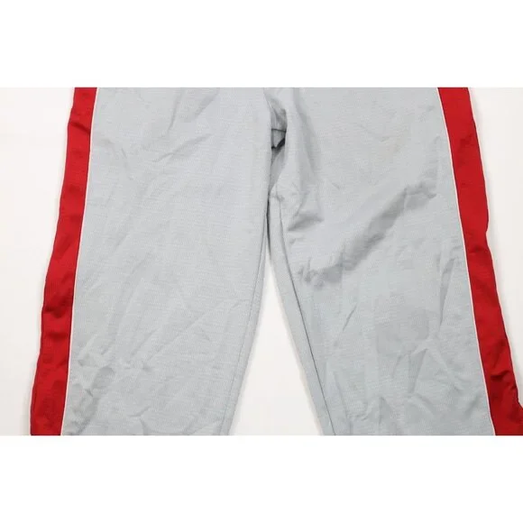 Vintage 90s Starter Mens Large Color Block Knit Wide Leg Sweatpants Pants Gray